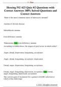 Herzing NU 623 Quiz &num;2 Questions with  Correct Answers 100&percnt; Solved Questions and  Correct Answers