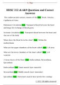 HESC 212 ch 4&9 Questions and Correct  Answers 
