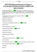 HFT2220 Human Resources Chapter 1  EXAM QUESTIONS WITH COMPLETE  SOLUTIONS