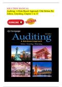 Solution Manual for Auditing&colon; A Risk-Based Approach 12th Edition by Zehms & Gramling &vert; ISBN 9780357721872 &vert; Chapters 1&ndash;15 Complete Solutions