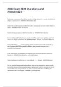ADC Exam 2024 Questions and Answers