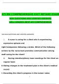 ATI Comprehensive Exit Exam Retake 2025 NGN Questions & Answers