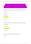 Pharmacokinetics Quiz 1 Question Bank Questions and Answers &vert; Latest Version &vert; 2025&sol;2026 &vert; Correct & Verified