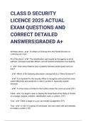 Class D Security License 2025 &ndash; Actual Exam Questions & Correct Answers