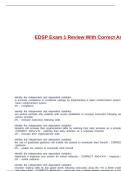 EDSP Exam 1 Review With Correct Answers