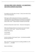 CSP EXAM PREP LATEST UPDATED &vert; 215 QUESTIONS &vert; 2025 WITH COMPLETE SOLUTIONS&period;