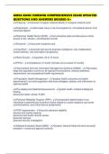 AMSA BASIC NURSING COMPREHENSIVE EXAM UPDATED QUESTIONS AND ANSWERS GRADED A&plus;