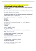 AMSA BASIC NURSING PRACTICE EXAM UPDATED QUESTIONS AND ANSWERS GRADED A&plus;