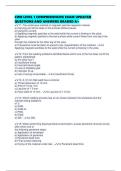 CWB LEVEL 1 COMPREHENSIVE EXAM UPDATED QUESTIONS AND ANSWERS GRADED A&plus;