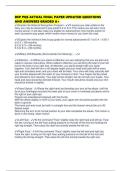DEP PQS ACTUAL FINAL PAPER UPDATED QUESTIONS AND ANSWERS GRADED A&plus;