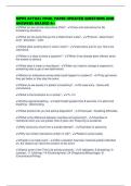 MPDS ACTUAL FINAL PAPER UPDATED QUESTIONS AND ANSWERS GRADED A&plus;