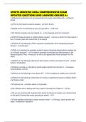 SPORTS MEDICINE HOSA COMPREHENSIVE EXAM UPDATED QUESTIONS AND ANSWERS GRADED A&plus;