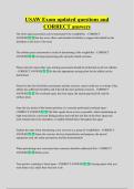 USAW Exam updated questions and  CORRECT answers