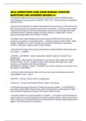 UCLA OPERATIONS CORE EXAM MANUAL UPDATED QUESTIONS AND ANSWERS GRADED A&plus;