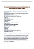 FLORIDA VETERINARY LAWS EXAM 2026 WITH 100&percnt; VERIFIED SOLUTIONS&excl;&excl;