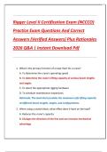 Rigger Level II Certification Exam &lpar;NCCCO&rpar;  Practice Exam Questions And Correct  Answers &lpar;Verified Answers&rpar; Plus Rationales  2026 Q&A &vert; Instant Download Pdf 