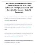 RN Concept-Based Assessment Level 3 Outline Practice B with NGN &lpar;Latest Update 2025 &sol; 2026&rpar; Questions with 100&percnt; Correct Verified Answers &lbrack; Grade A&rsqb;- Chamberlain