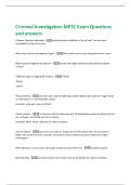 Criminal Investigation MPTC Exam Questions  and answers 