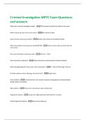 Criminal Investigation MPTC Exam Questions  and answers 