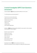 Criminal Investigation MPTC Exam Questions  and answers 