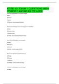 EGEE 101 EXAM 1 QUESTIONS WITH CORRECT ANSWERS 2025-2026