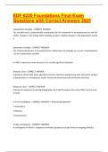 EDF 6225 Foundations Final Exam Questions with Correct Answers 2025&period;