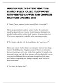SHADOW HEALTH PATIENT SEBASTIAN STAVROS FULLY SOLVED STUDY PAPER WITH VERIFIED ANSWERS AND COMPLETE SOLUTIONS UPDATED 2026