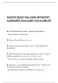 SHADOW HEALTH TINA JONES RESPIRATORY ASSESSMENT EXAM SCRIPT 2026 COMPLETE