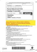 Actual 2025 Pearson Edexcel GCE In Statistics 9ST0&sol;03 &colon; Statistics in Practice Merged Question Paper and Mark Scheme