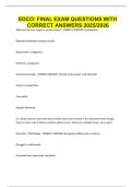 EDCO&comma;&comma;&comma;FINAL EXAM QUESTIONS WITH CORRECT ANSWERS 2025-2026