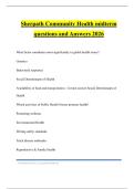 Sherpath Community Health midterm questions and Answers 2026