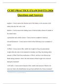 CCHT PRACTICE EXAM DAVITA 2026 Questions and Answers