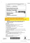Actual 2025 Pearson Edexcel GCE In Mathematics 9MA0&sol;02 Pure Mathematics 2 Merged Question Paper and Mark Scheme