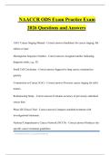 NAACCR ODS Exam Practice Exam 2026 Questions and Answers