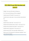 FPC PREP Exam 2026 Questions and Answers