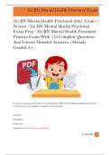 Ati RN Mental Health Proctored 2025  Exam 1  Newest &sol;Ati RN Mental Health Proctored  Exam Prep &sol;Ati RN Mental Health Proctored  Practice Exam With 170 Complete Questions  And Correct Detailed Answers &vert;Already  Graded A&plus; 