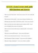 UF CCP - Exam 2 review study guide 2026 Questions and Answers