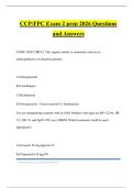 CCP&sol;FPC Exam 2 prep 2026 Questions and Answers
