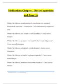 Medications Chapter 1 Review questions and Answers
