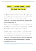 Mosby's Exam Review for CT 2026 Questions and Answers