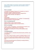WALL STREET PREP ACCOUNTING CRASH COURSE &lpar;FRESHMAN  BUSINESS INTIATIVE&rpar; &vert; QUESTIONS AND ANSWERS &vert; LATEST  EXAM UPDATE 