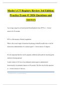 Mosby ct registry Bundled Tests 2026 Questions and Answers