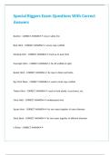 Special Riggers Exam Questions With Correct Answers 