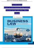 SOLUTION MANUAL Business Law&colon; Text & Exercises &lpar;MindTap Course List&rpar; 10th Edition by Roger LeRoy Miller&comma; William E&period; Hollowell