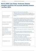 NU272 HESI Case Study&colon; Parkinson Disease  complete questions and accurate detailed answers  verified 100&percnt; 