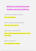 NRA Basics of Pistol Shooting Exam Questions and Answers 100&percnt; Pass