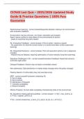 CS7643 Last Quiz &ndash; 2025&sol;2026 Updated Study Guide & Practice Questions &vert; 100&percnt; Pass Guarantee