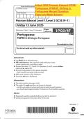 Actual 2025 Pearson Edexcel GCSE Portuguese 1PG0&sol;4F&colon; Writing in Portuguese Merged Question Paper and Mark Scheme