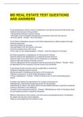 MD REAL ESTATE TEST QUESTIONS AND ANSWERS 