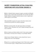 SHOPIFY FOUNDATIONS ACTUAL EXAM 2026 QUESTIONS WITH SOLUTIONS GRADED A&plus;